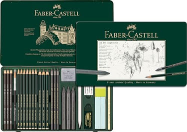 FABER-CASTELL 112974 - Pitt Graphite Set im Metalletui, groß, 26-teilig im Sale